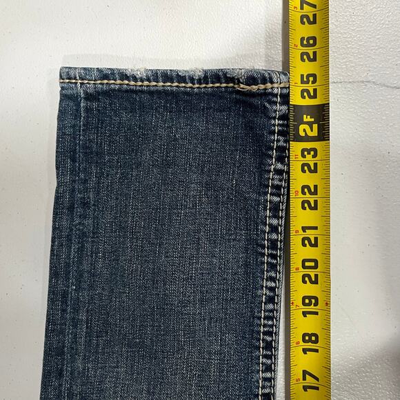 Silver Suki Low Rise Cropped Jeans Stitched Distressed Womens Size 26 - Picture 10 of 10